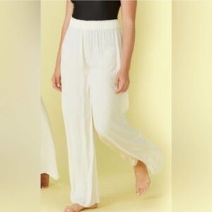 Summersalt The Perfect Palazzo Pant Wide Leg Beach Coverup Lounge Ivory Small B5